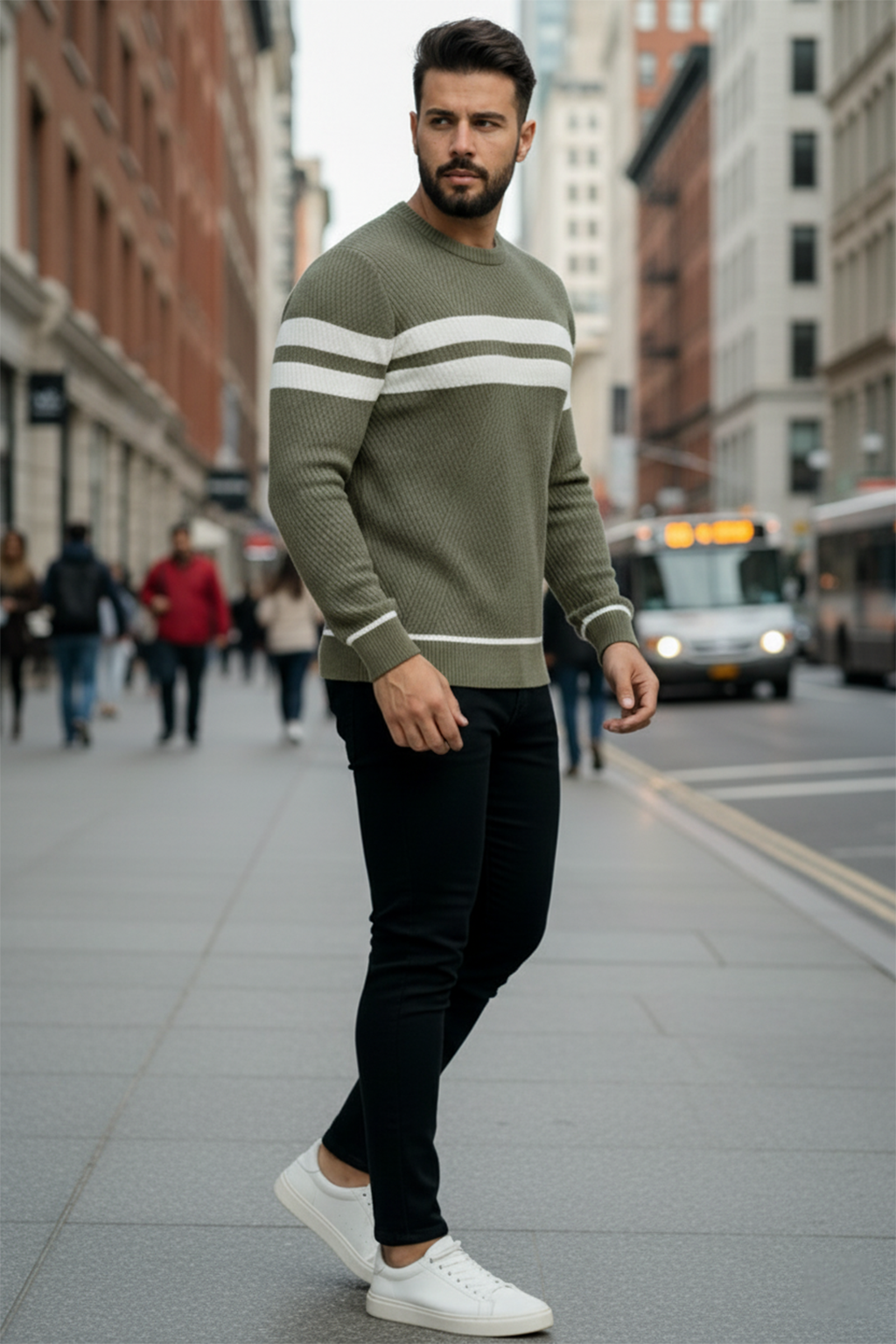 Bluza | Damian – Szałwiowa Zieleń