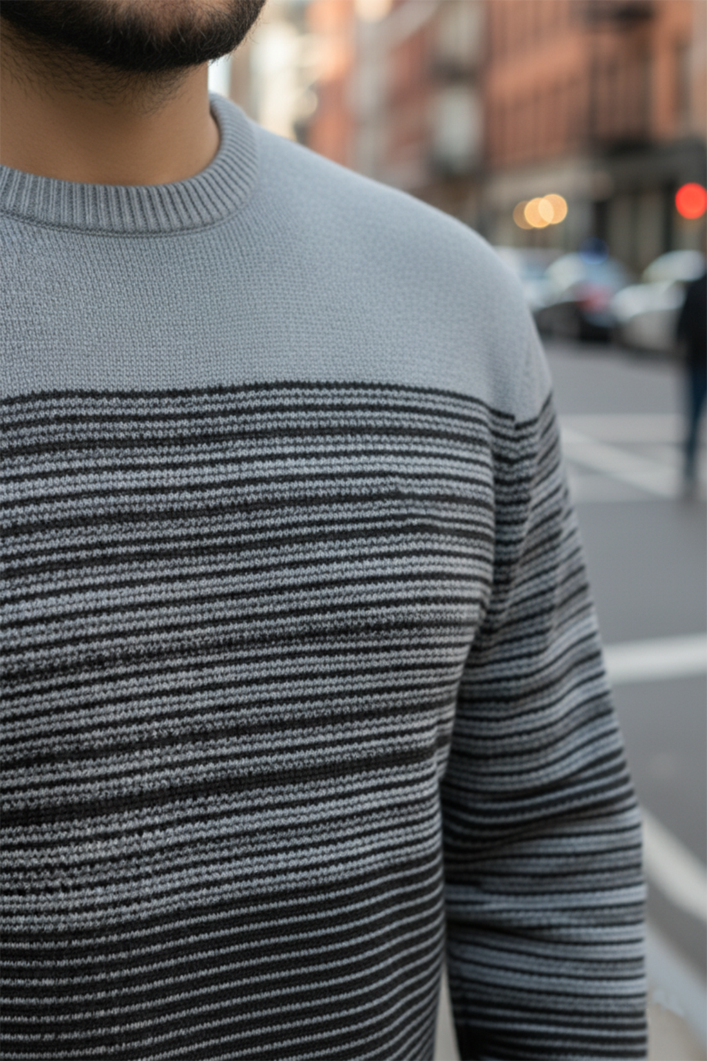 Sweter | Piotr – Jasnoszary i Ciemnoszary