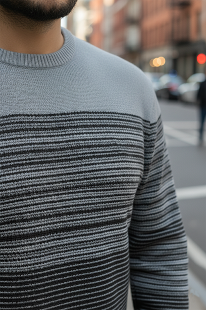 Sweter | Piotr – Jasnoszary i Ciemnoszary