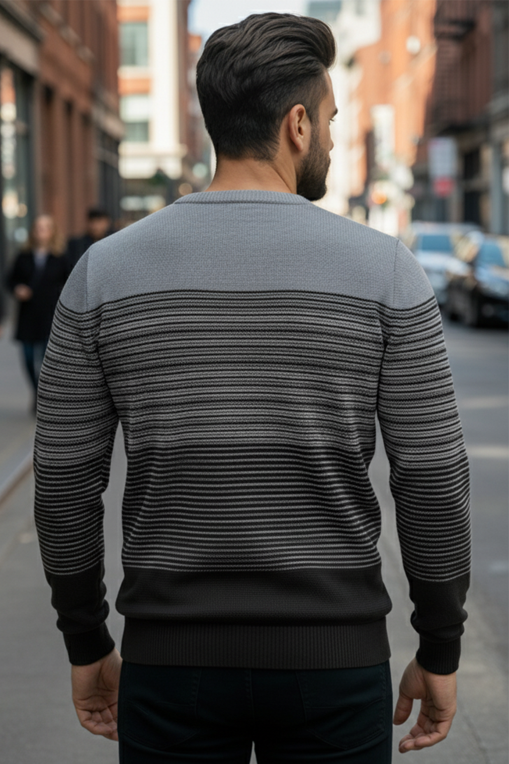 Sweter | Piotr – Jasnoszary i Ciemnoszary